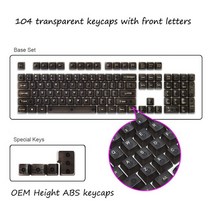 투명 키캡 레진 키보드 포인트 롤 커스텀 스위치 DIY 백라이트 104 transparent blank clear keycaps oem profile abs keycap mx, 앞 편지