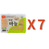 그린촌 국산 국내산 냉동 다진마늘 400g 2팩 3팩 꼭지제거 오전 11시 주문마감, 400g x 7 팩