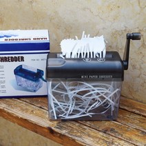 A6 Paper Shredder Mini Multifunctional Manual Bill Office Documents Shredder Destroyer Waste Paper S, 01 Black