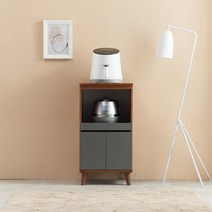 에이블 정수기 밥솥 다이 전자렌지 수납장 선반 렌지대, 멀바우그레이