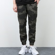 남녀공용 카모 조거팬츠 9부 무지/밀리터리 카모플라주 절개 밴딩조거 BJ278-1