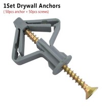 석고보드앙카 셀프 드릴링 건식 벽체 앵커 키트 금속 나사 포함 수동 도구 전문 홈 벽 고강도 리브 볼트 100 개, A