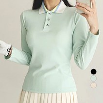 그레힙 여성 가을 골프 카라 티셔츠 기능성 시보리 골프웨어 연습복 필드룩