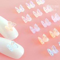 다즐링 네일/나비 네일 아트 재료 모음 종택 셀프 젤네일재료, 입체 오로라나비(10개입)블루