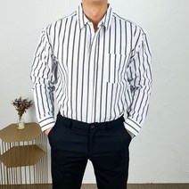 코코로맨틱 와이드 스트라이프 포켓 셔츠 3컬러