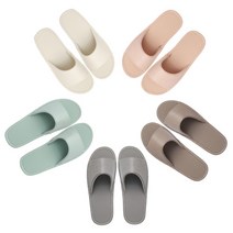 깔끔한 심플 실내화 사무실 슬리퍼 실내 가죽, 아이보리, M