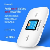 Benton 잠금 해제 3G/4G Lte Mifi 휴대용 미니 핫스팟 대형 무선 포켓 와이파이 라우터 Sim 카드 슬롯 네트워크 어댑터 리피터, CHINA, 3000mAh, Version 2
