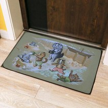 펫드라이룸 반려동물 반려견 드라이기 동물 고양이 그림 바닥 매트 미적 예술 디자인 침실 침대 앞의 건조 발 카펫 러그 직사각형 애완, [01] 100x160cm, [22] 22