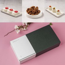 K1123611 꽃백설기 떡선물세트 디저트 호두정과 팥앙금 과일찹쌀떡 전통간식 선물용 행사용