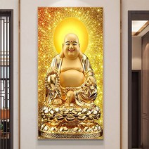미륵불상 보석십자수 DIY 원형비즈 큐빅 집중력향상 집들이선물 태교 집콕취미, 60x110