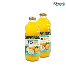 엘뉴트리 프리미엄 국내산 유자원액 1L 2병, 단품, 단품
