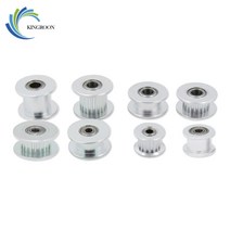 10 개몫 gt2 아이들러 타이밍 풀리 16 치아 20 치아 부품 휠 보어 3mm 5mm 알루미늄 치아 기어 폭 6mm 10mm 3d 프린터 부품, t 없는 20t w10 b5