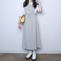 데일리 멜빵 롱스커트