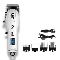 이발기 바리깡 클리퍼 전문 헤어 충전 커팅 무선 트리머 남성용 이발 기계, 1.KM-232