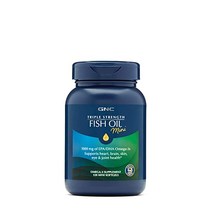 GNC 트리플 스트렝스 피쉬 오일 미니스 트리글리세리드 EPA DHA를 포함한 오메가3 뇌 관절 눈 240캡슐, 60 Servings (Pack of 1)