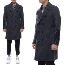 [유니코] [닐바렛] 17FW 남성 레더소매 6버튼 코트 (PBCA204CF056C54817F)
