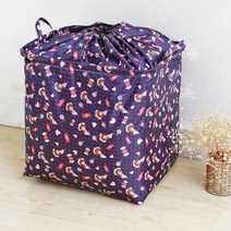 리빙케어 정리함바구니 가정용 룩 수납 큰사이즈 라지 퀼트 버킷백 정리대 이사부크루즈 포장 솜이불 주머니 x2개