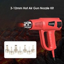 무선 열풍기 히팅건 7 개대 스테이션 건 송풍기 라운드 노즐 3-12mm 858d 용접 납땜 도구 용 범용 핫 에어 건 노즐 키트, 협동사, 7개