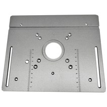 루터테이블 벤치탑 드릴 목공 선반 라우터 알루미늄 테이블 삽입 플레이트 W/미터 게이지 벤치 톱 다기능 트리머 조각 기계, [01] Set A