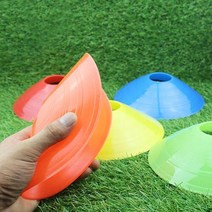 스포츠 훈련용 접시콘 가볍고 유연한 칼라콘 드리블트레이닝 반환점꼬깔콘 축구연습, 노랑, 노랑