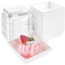 식용구리스 커피머신구리스 커피머신윤활제 Ocmoiy 투명하고 안전한 뚜껑이 있는 종이 샤퀴테리 박스 10.2, 03 화이트-100