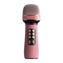 가정용 코인노래방 기계 휴대용 길거리공연 찬양 반주기 부스 ws-898 블루투스 핸드헬드 마이크 무선 노래방 더블 스피커 콘덴서 마이크 플레이어 노래 ios android tv, 분홍색