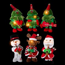 [위베어베어스가방고리] 댄싱트리 크리스마스 춤추는 산타 인형 캐롤나오는 장난감 틱톡 인싸템, 트리(기본)
