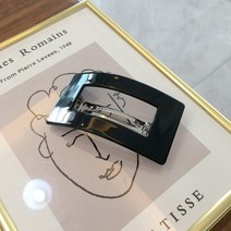 수스다 프랑수와 홀스퀘어 셀룰로오스 와이드 자동 머리핀 헤어핀
