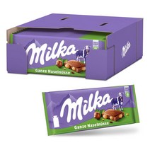 Milka 독일 밀카 헤이즐넛 밀크 초콜렛 100g x17봉 알파인 밀크, 17개
