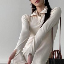 셀러허브(잡화) 여자 하이넥 폴라 핸드워머 무지 티셔츠