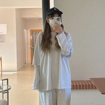 벨라밤비나 ADULT겹겹T(모델컷), 백멜란지, FREE