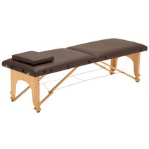 휴대용 접이식 미용베드 이동식 마사지 침대, 브라운70cm