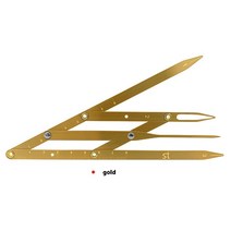 눈썹 매핑 눈금자 황금 비율 눈금자 측정 도구 마이크로 블레이드 균형 위치 지정 문신 등거리 1pcs, 골드 트라이앵글, 하나