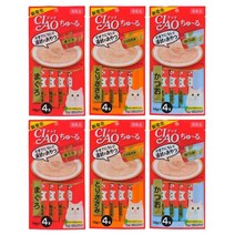 이나바 챠오츄르 고양이간식 4개입, 참치,가다랑어,닭가슴살, 56g, 18팩