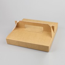 크라프트 피자박스 (50매) 파이 크레페 전 강정 도넛 떡 식품포장 푸드 종이 캐리어, 1묶음(50매), 대_30x30x3.5 (cm)