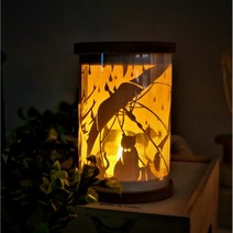 [키위아트] DIY 페이퍼커팅아트 무드등 세트 종이자르기 취미 선물 킬링타임 LED초 감성 조명 감성인테리어 집콕 페이퍼커팅무드등, 5.크리스마스 - 난이도 상