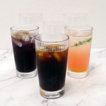홈카페 인기만점 이쁜 유리컵세트, 6개, 트윙클 주름글라스 370ml
