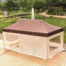 프리미엄 캐노피 천막 3X4.5 3X6 벽면 바람막이 창문 가림막 벽면가방 포함, P창문모기장4벽면 3X6:화이트