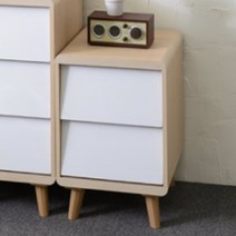 북유럽풍 400 2단 화이트오크 미니서랍장 이단 슬라이딩, 화이트