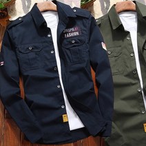 남성 JIKEPU61 견장 카라 긴팔 남방 셔츠 3칼라 봄가을 시원한 원단~