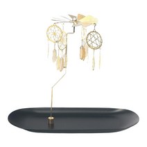 회전하는 회전하는 Tealight 양초 금속 차 빛 홀더 생일 선물, 검은 색