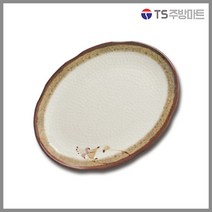 [돌산멜라민] 제비꽃 웰빙타원접시 - 접시 사라 (식당용 업소용), (DS-5822)