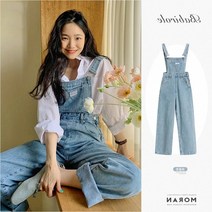 봄 바지 청바지 여자 남자 여성 남성 넓은 다리 데님 서스펜더 바지 여성용 작은 XS 사이즈 편안한 하이, 01 XL