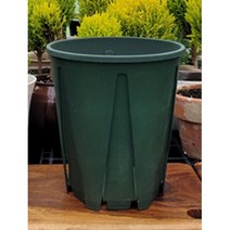 (국내발송 ) 롱타입 슬릿 화분 플라스틱 긴화분 율마화분 원형 긴 화분 모스그린 화이트 화분받침 3size, 모스그린 화분 17호(10개)