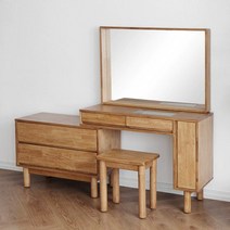 베이직가구 [까사] A형 인출식화장대 세트, 단품