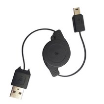 미니5핀 릴케이블 0.7M 블랙 자동감김 USB 데이터전송 충전케이블, 상세페이지 참조
