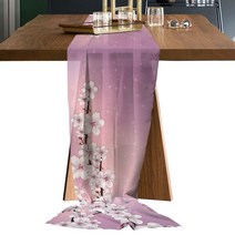 테이블보봄벚꽃 태양 강 레트로 쉬어 쉬폰 테이블 러너 국가 웨딩 파티 Tulle Voile 천으로 홈 인테리어, 01 48x140cm, 09 HZF04123