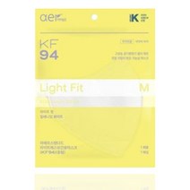 아에르 스탠다드 라이트핏 보건용 마스크 중형 KF94, 1개입, 30개, 백색