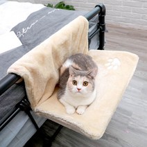 캣베드 고양이 침대 쿠션 방석 걸 수 든지 윈도우 하우스 있는 해먹 잠자리, 고양이해먹_베이지