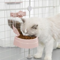 [(주)트리 인천가정지사]반려동물 케이지 반자동 급식기(핑크) (, 색상:단일색상|사이즈:기본